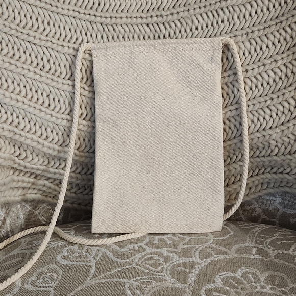 Rainbow Boho Beige Canvas Crossbody Cotton Zipper Tote Girls So Cute NWOT - Picture 2 of 6